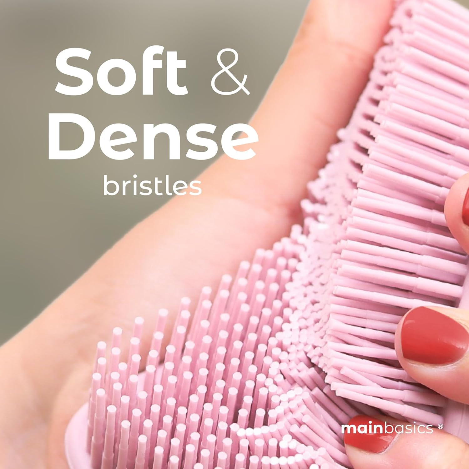 MainBasics Dual-Sided Silicone Body Scrubber (Pink)