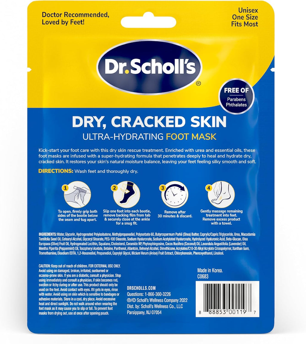 Dr. Scholl’s Hydrating Foot Socks – 3 Pairs for Soft Feet