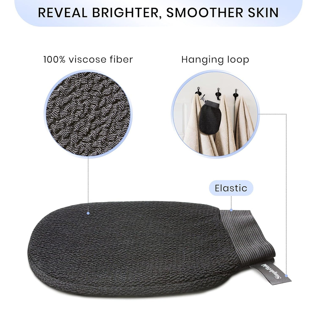 Korean Body Scrub Mitts – 2 Pack for Dead Skin & Tan Removal