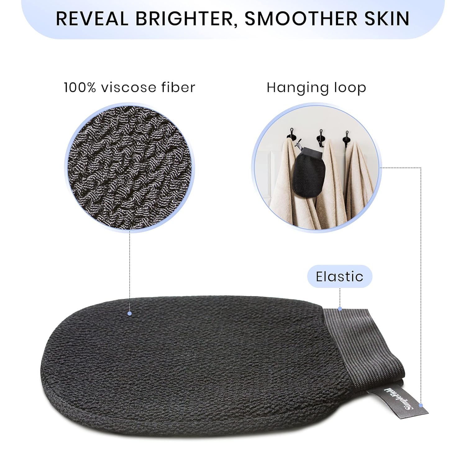 Korean Body Scrub Mitts – 2 Pack for Dead Skin & Tan Removal