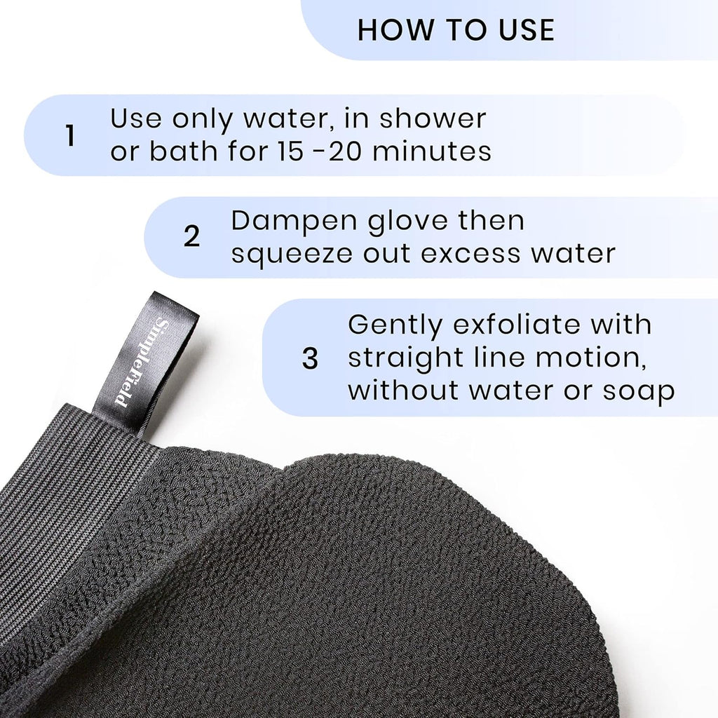 Korean Body Scrub Mitts – 2 Pack for Dead Skin & Tan Removal